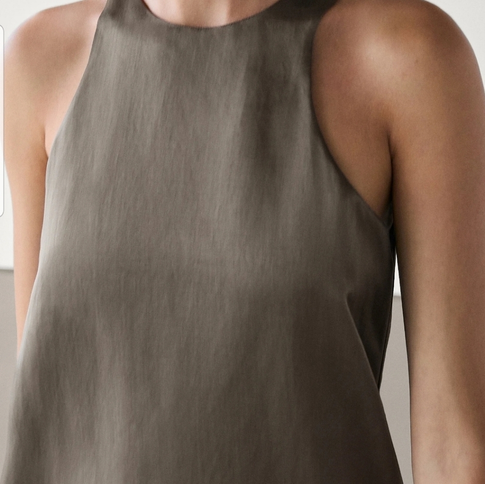 New Massimo Dutti Linen/Cotton Blend Dress - Picture 6 of 10